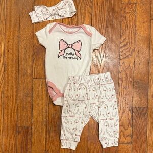 Pink and White Kids Matching Set